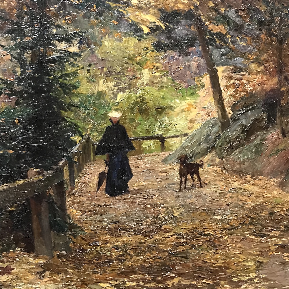 Ausschnitt aus FALLENDES LAUB (Buchenallee in Hartenstein) (c) Belvedere Wien